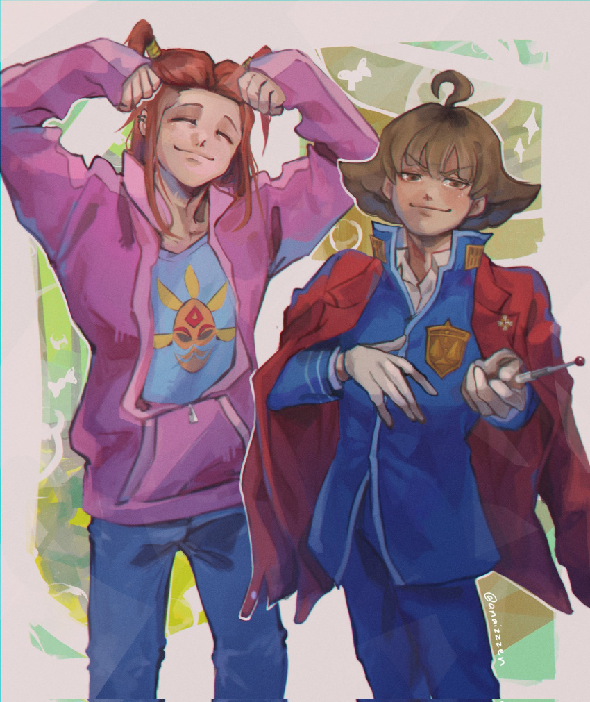 2boys, ^_^, ace_attorney, ace_attorney_investigations, ace_attorney_investigations_2, ahoge, anaizzzen, arms_up