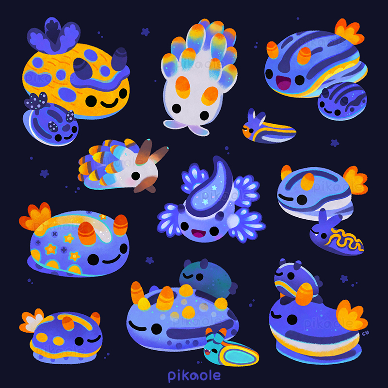 :d, animal, animal_focus, artist_name, black_eyes, blue_background, blue_theme, chibi