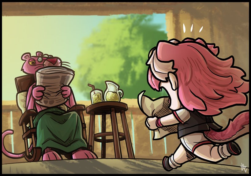 1boy, 1girl, aged_down, animal_ears, body_fur, crossover, furry, furry_male