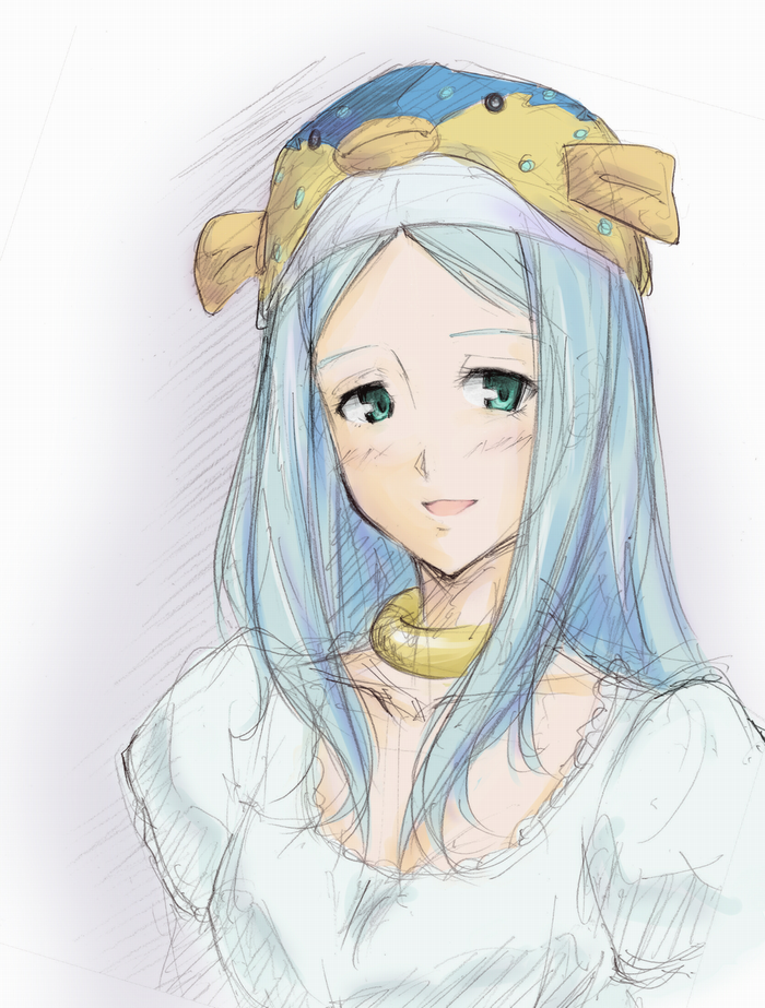green_eyes, hat, jewelry, kita_no_miko, long_hair, necklace, sakana_(star_driver), star_driver, thief_(kiteretsu)