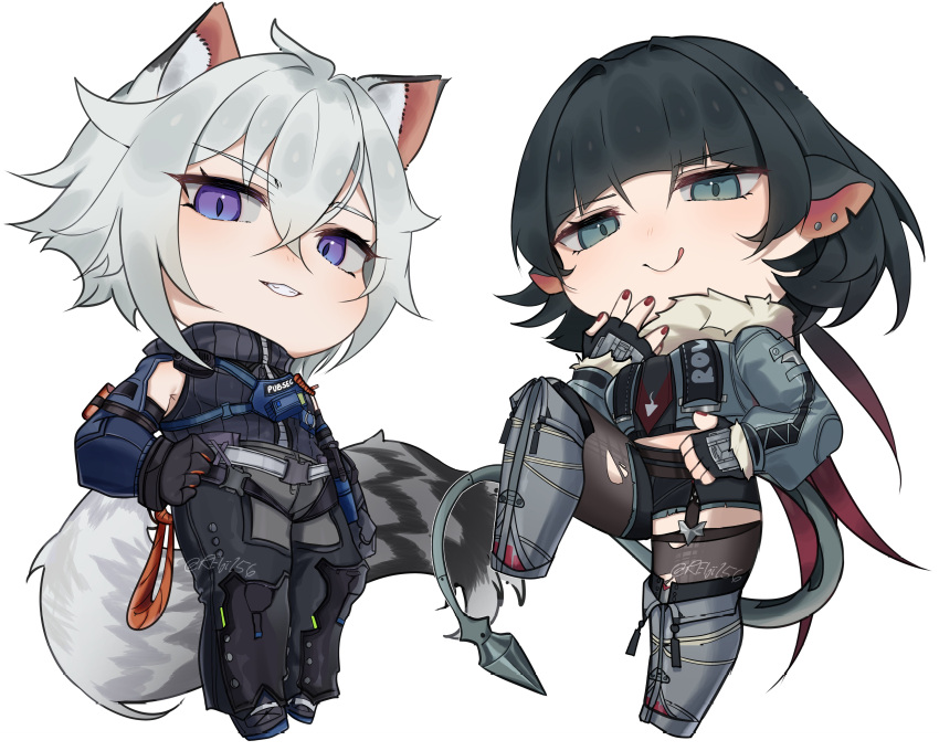 1boy, 1girl, 4reiji, :q, absurdres, animal_ears, black_hair, black_thighhighs
