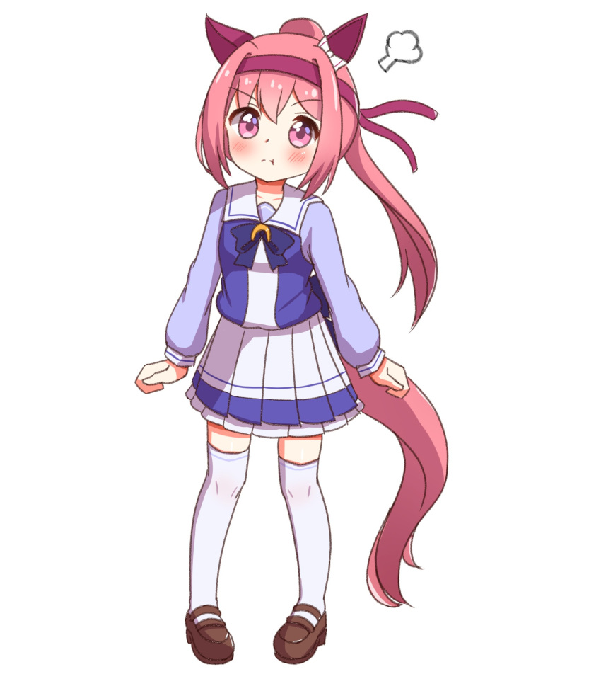 1girl, animal_ears, commentary, english_commentary, firli_(ard), full_body, haru_urara_(umamusume), headband