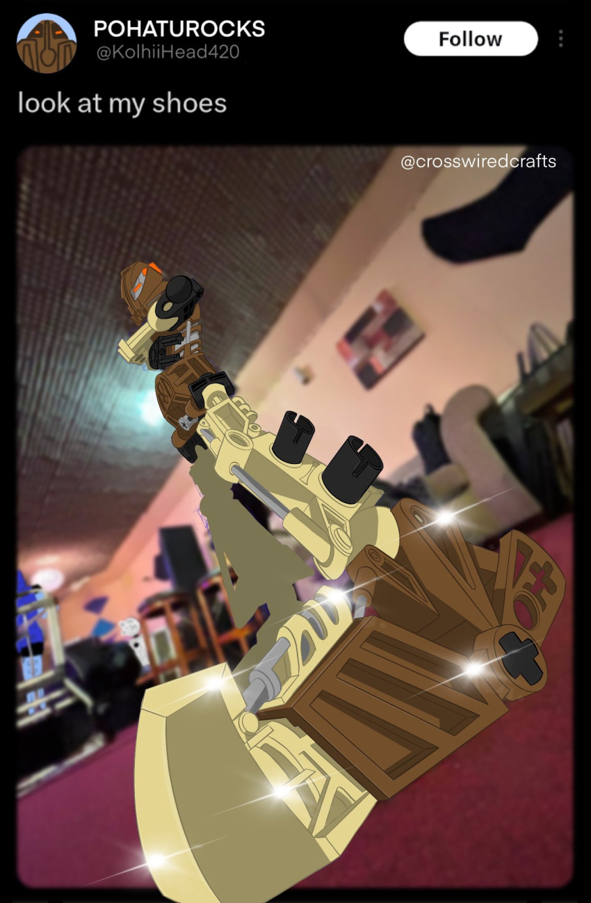 bionicle, crossed_arms, dane_braddy, english_text, from_side, gali_(bionicle), glint, highres