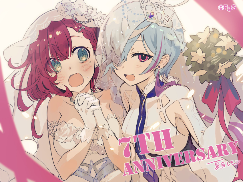 2girls, :d, @_@, absurdres, aqua_hair, artist_name, blue_hair, blush