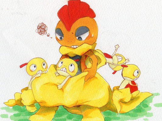 nintendo, no_humans, pokemon, pokemon_(game), pokemon_black_and_white, pokemon_bw, scrafty, scraggy