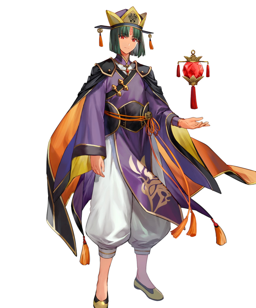 1boy, baggy_pants, bob_cut, cape, dark-skinned_male, dark_skin, enma_(mythology), facial_mark