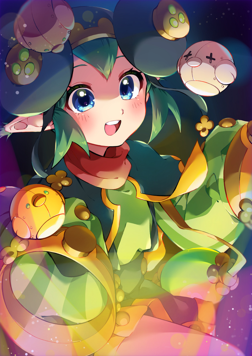 1girl, absurdres, animal, animal_on_arm, bird, bird_on_arm, black_background, blue_eyes