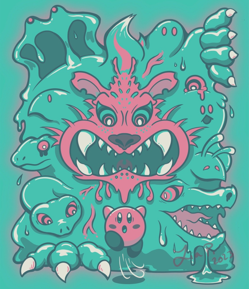 2023, blush_stickers, chimera, claws, featherofmetis, fecto_forgo, fecto_forgo_(monster), highres