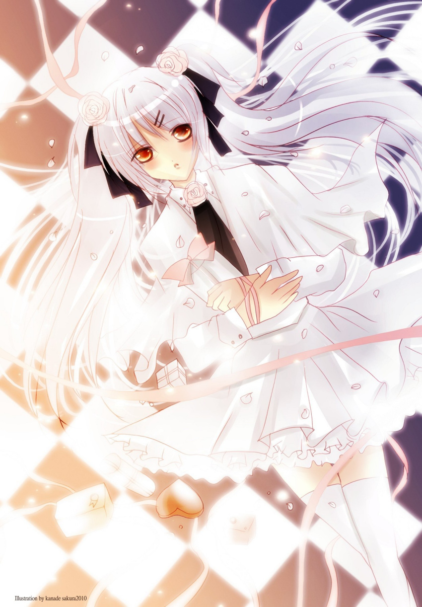 highres, kanade_sakura, original, school_uniform, solo, twintails