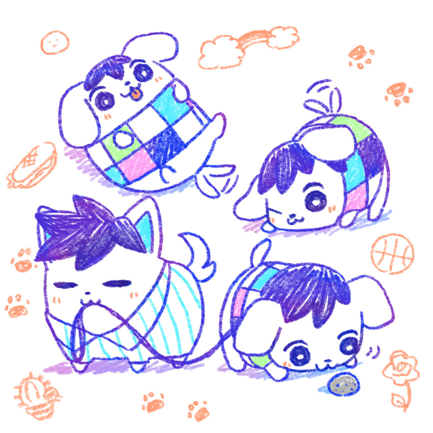 :3, animalization, blush, bright_pupils, closed_mouth, dog, hero_(headspace)_(omori), hero_(omori)