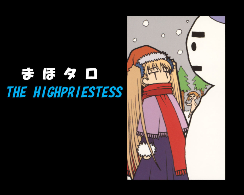 minazuki_mahiru, snowman, tarot, wallpaper