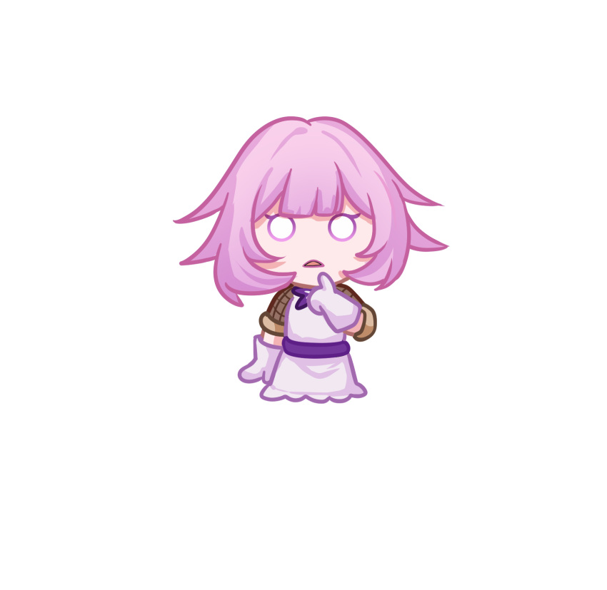 1girl, chibi, d:, dress, elf_elysia, gloves, highres, honkai_(series)