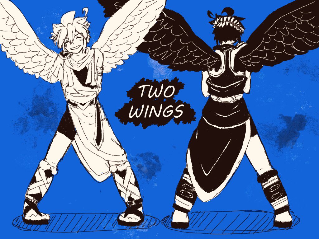 2boys, ahoge, androgynous, arms_behind_back, back, belt, bike_shorts_under_skirt, black_belt