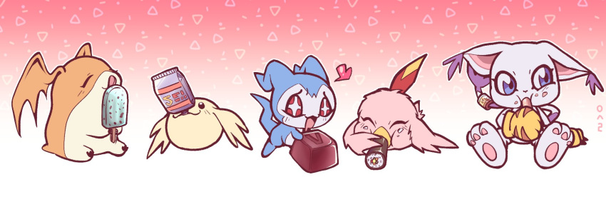 blue_eyes, body_fur, cat, chibimon, chocolate, digimon, digimon_(creature), digimon_adventure_02