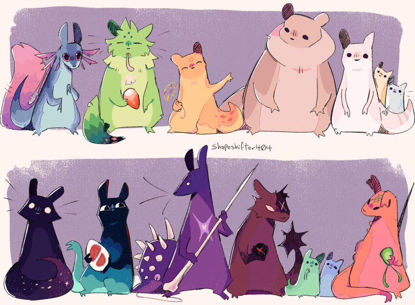 ^_^, alternate_fur_color, artificer_(rain_world), artist_name, axolotl_ears, axolotl_tail, black_eyes, blue_fur