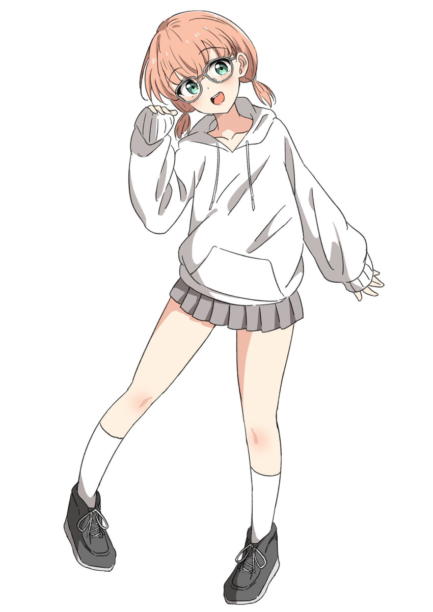 1girl, :d, ankle_socks, aqua_eyes, bien_(djpwjd1), blush, collarbone, commentary