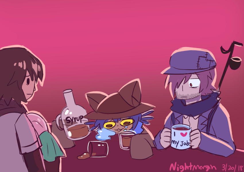 2018, artist_name, coffee_mug, crying, crying_with_eyes_open, cup, dated, holding