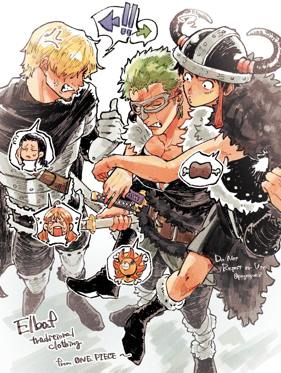3boys, anger_vein, armor, bag, black_hair, blonde_hair, cape, carrying