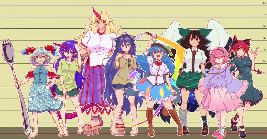 6+girls, absurdres, animal_ears, blonde_hair, blue_eyes, boots, brown_hair, cat_ears