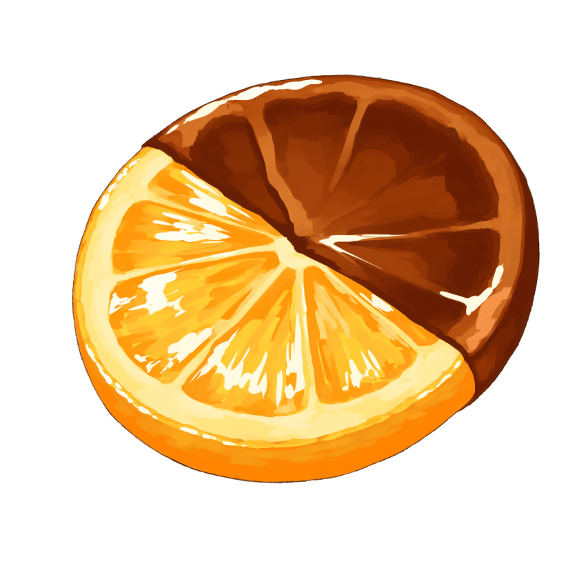 chocolate, commentary_request, food, food_focus, fruit, highres, no_humans, orange_(fruit)