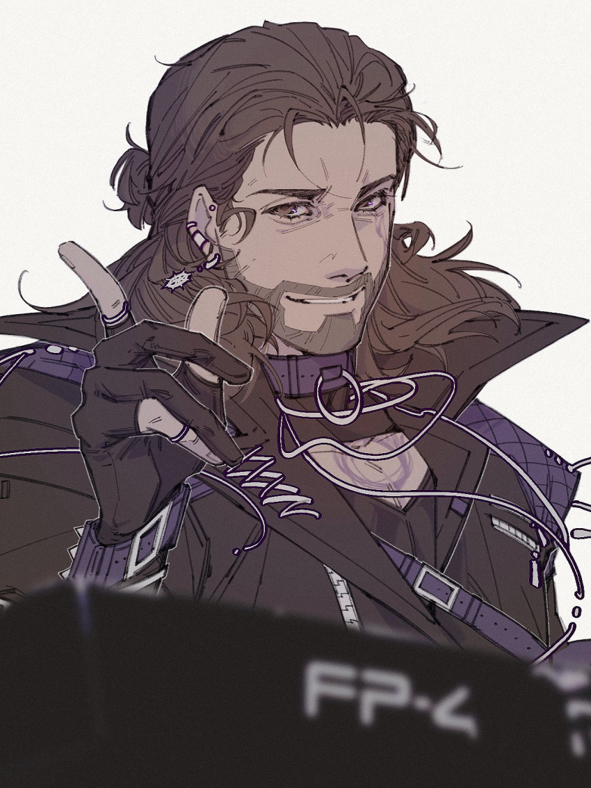 1boy, alternate_universe, baldur's_gate, baldur's_gate_3, beard, belt, belt_buckle, belt_collar