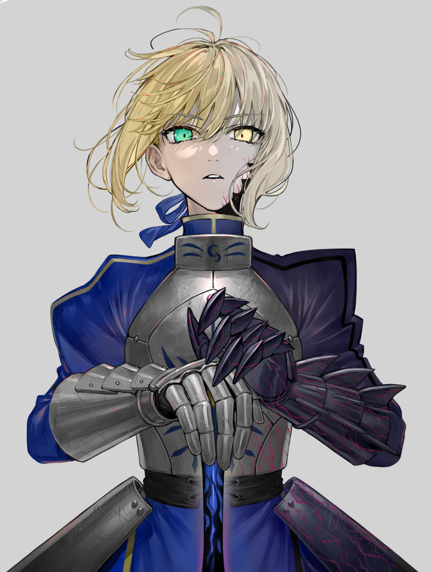 1girl, absurdres, ahoge, armor, armored_dress, artoria_pendragon_(fate), black_armor, black_dress