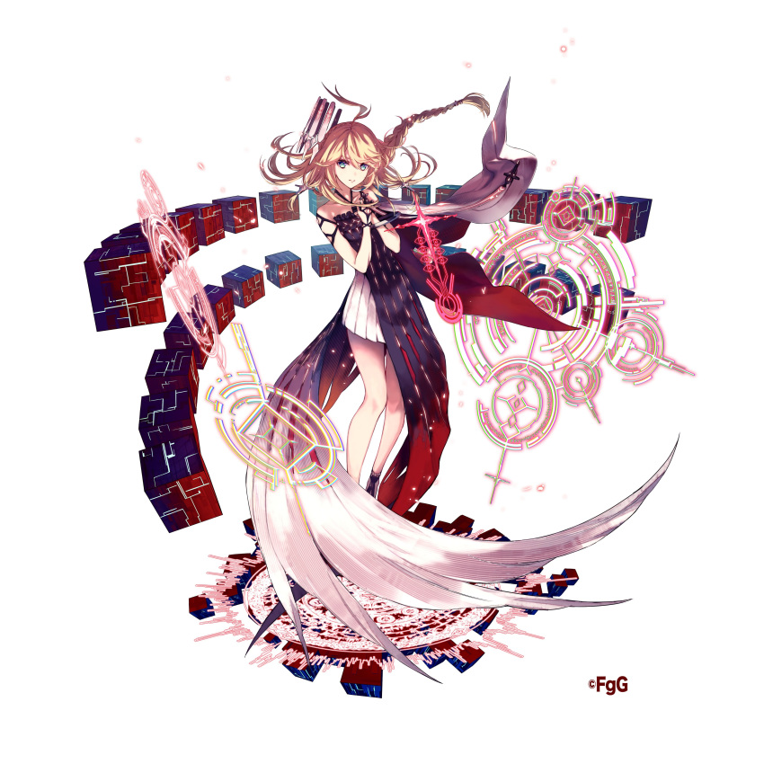 1girl, absurdres, ahoge, blonde_hair, blue_eyes, braid, closed_mouth, commentary_request