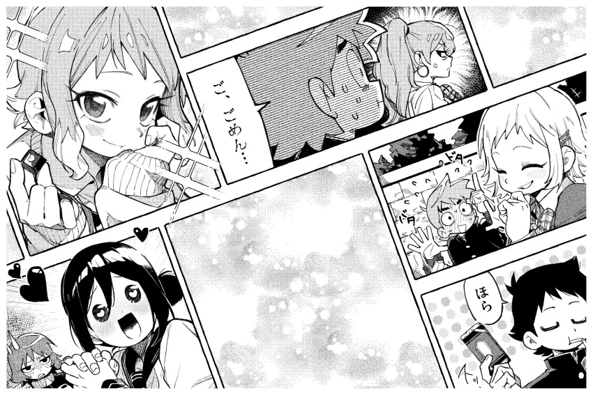2boys, 6+girls, ahoge, alternate_costume, annoyed, bac0n_pancakes, bisexual_male, blush