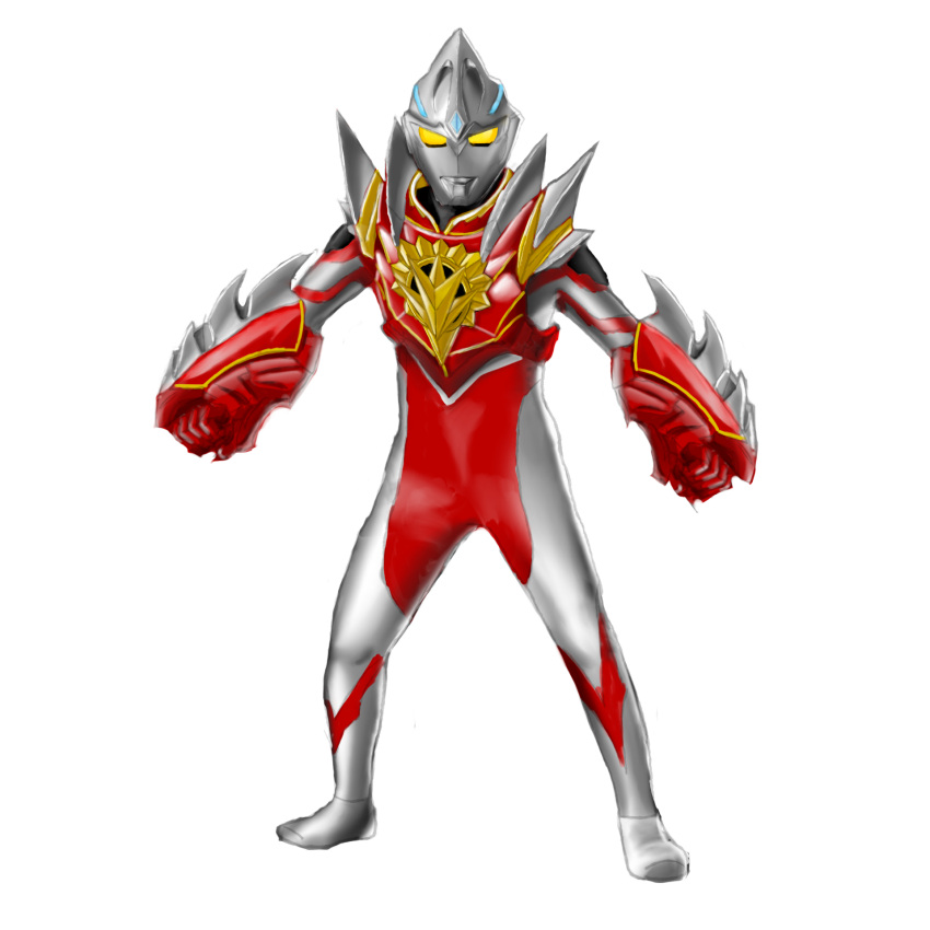 1boy, abared, abaremax, armor, bakuryuu_sentai_abaranger, black_skin, blue_gemstone, clenched_hands