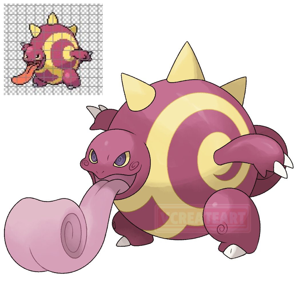 animal_focus, beta_pokemon, character_request, commentary, english_commentary, full_body, long_tongue, no_humans