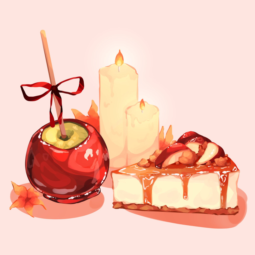 apple, apple_slice, autumn_leaves, cake, cake_slice, candle, candy_apple, caramel