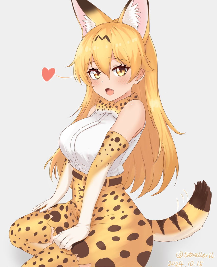1girl, alternate_hairstyle, animal_ears, bare_shoulders, blonde_hair, blush, bow, bowtie