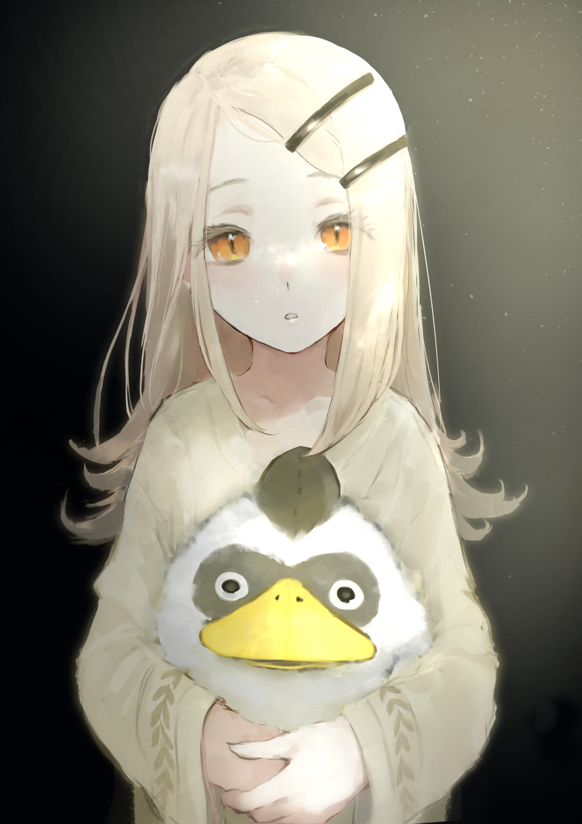 1girl, absurdres, blonde_hair, blush, colored_eyelashes, commentary_request, dragon_quest, flipped_hair