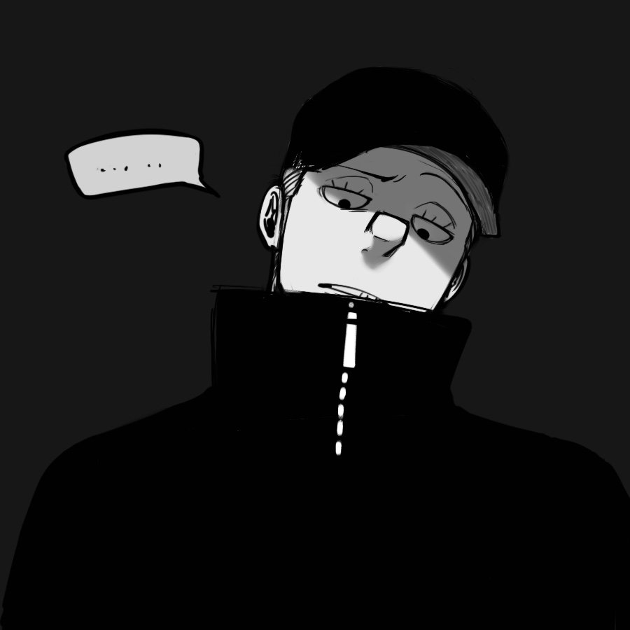 ..., 1boy, baseball_cap, black_background, collared_shirt, commentary_request, eyelashes, greyscale