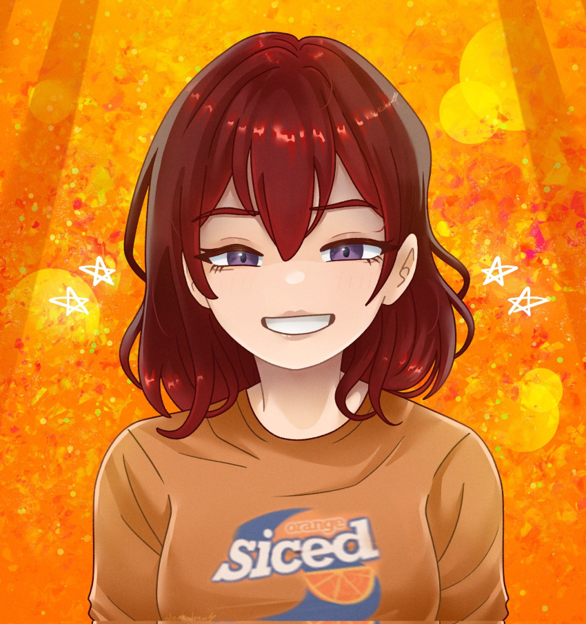1girl, ari_(class_of_09), class_of_09, derkdrew124, grin, highres, looking_at_viewer, medium_hair