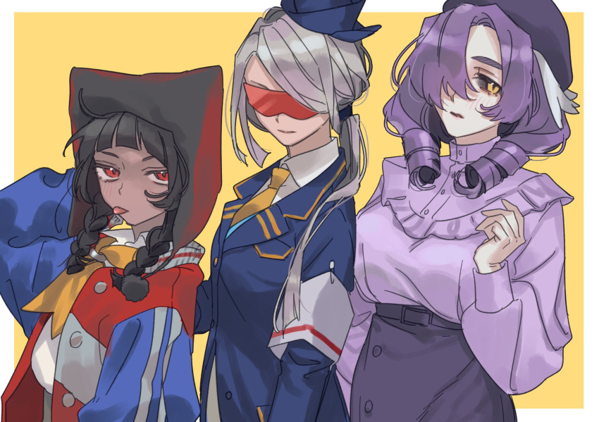 3girls, 580aoi, braid, breasts, dark_skin, decepticon, genderswap, genderswap_(mtf)