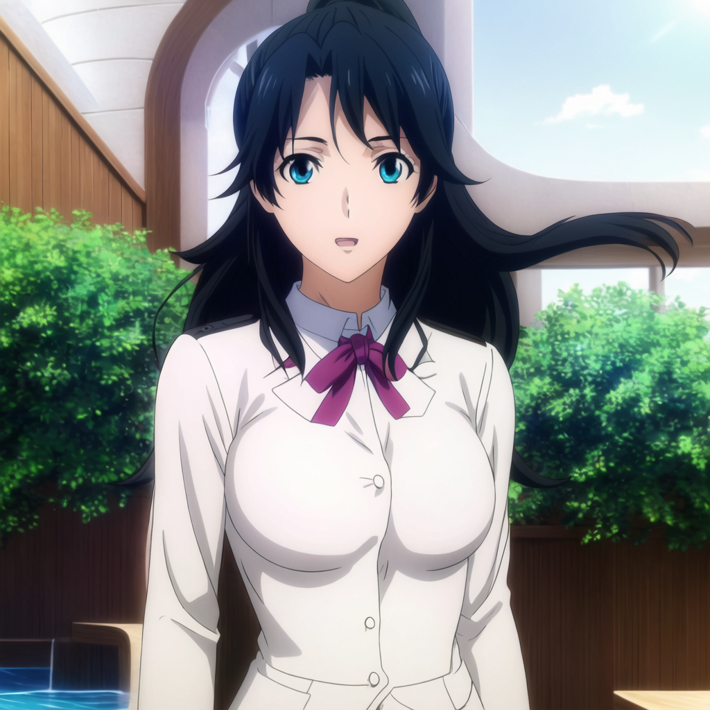 ai-generated, army, black_hair, blue_eyes, business_suit, fujibayashi_kyouko, kudou_minoru, kyoto