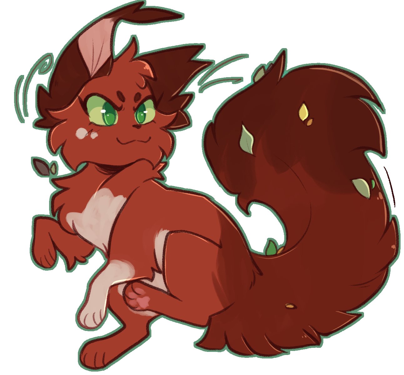 :3, animal, animal_focus, cat, commentary, fluffy, full_body, green_eyes