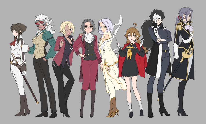 6+girls, :3, :d, ace_attorney, ace_attorney_investigations, ace_attorney_investigations_2:_prosecutor's_gambit, ahoge, apollo_justice:_ace_attorney