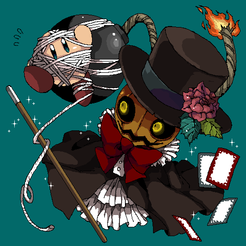 bomb, bondage, bow, cape, card, cards, falling_card, floating_card