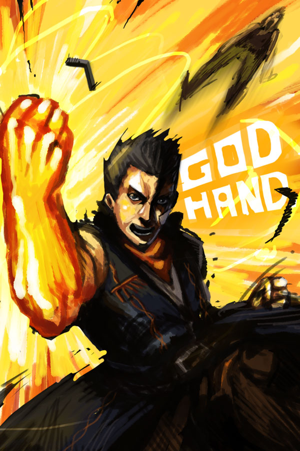 capcom, explosion, fist, gene, god_hand, pingpong, short_hair