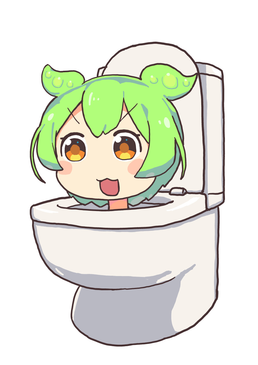 1girl, :3, absurdres, blush_stickers, commentary, english_commentary, green_hair, highres