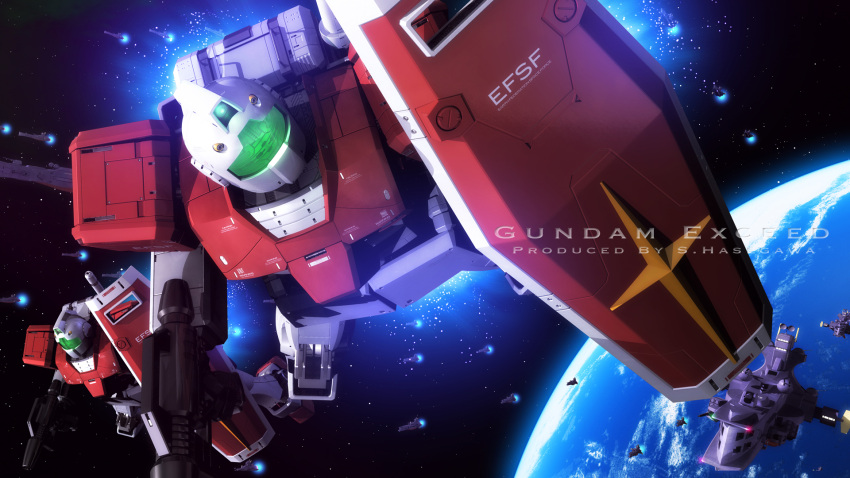 3d, beam_rifle, earth_federation, earth_federation_space_forces, energy_gun, english_text, fleet, gm_(mobile_suit)