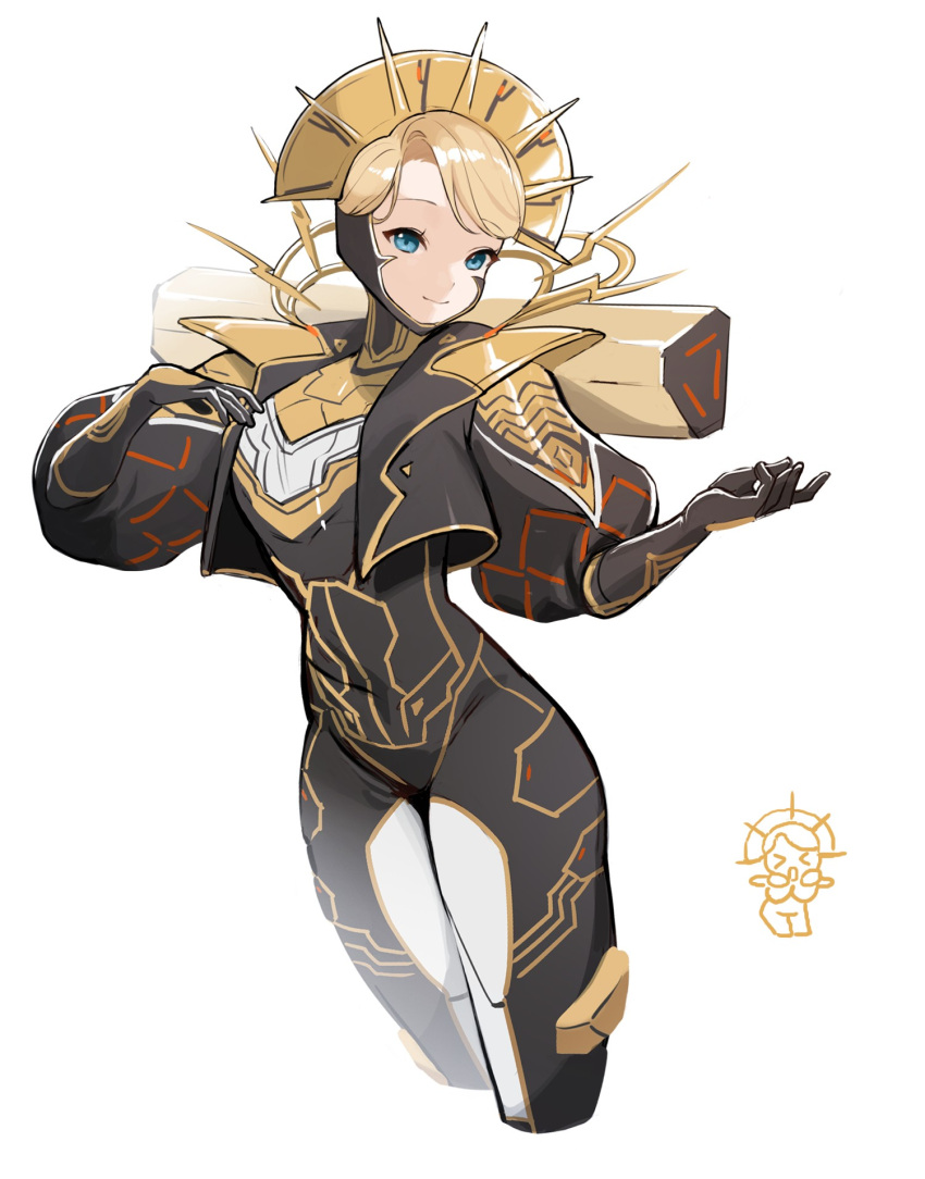 1girl, apex_legends, backpack, bad_bluesky_id, bad_id, bag, black_bodysuit, black_gloves