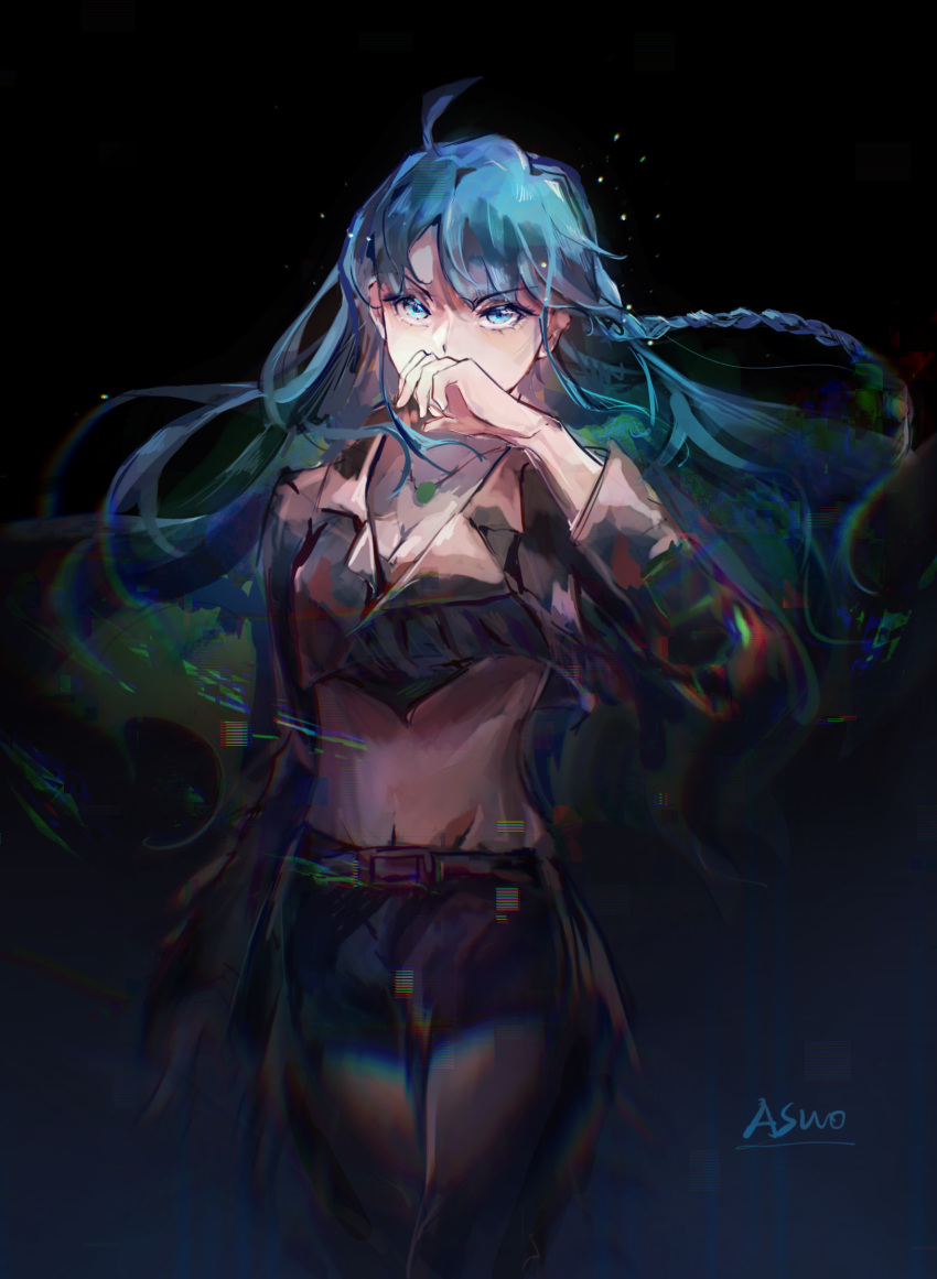 1girl, braid, colored_inner_hair, eloraleo, fate/grand_order, fate_(series), green_eyes, green_hair