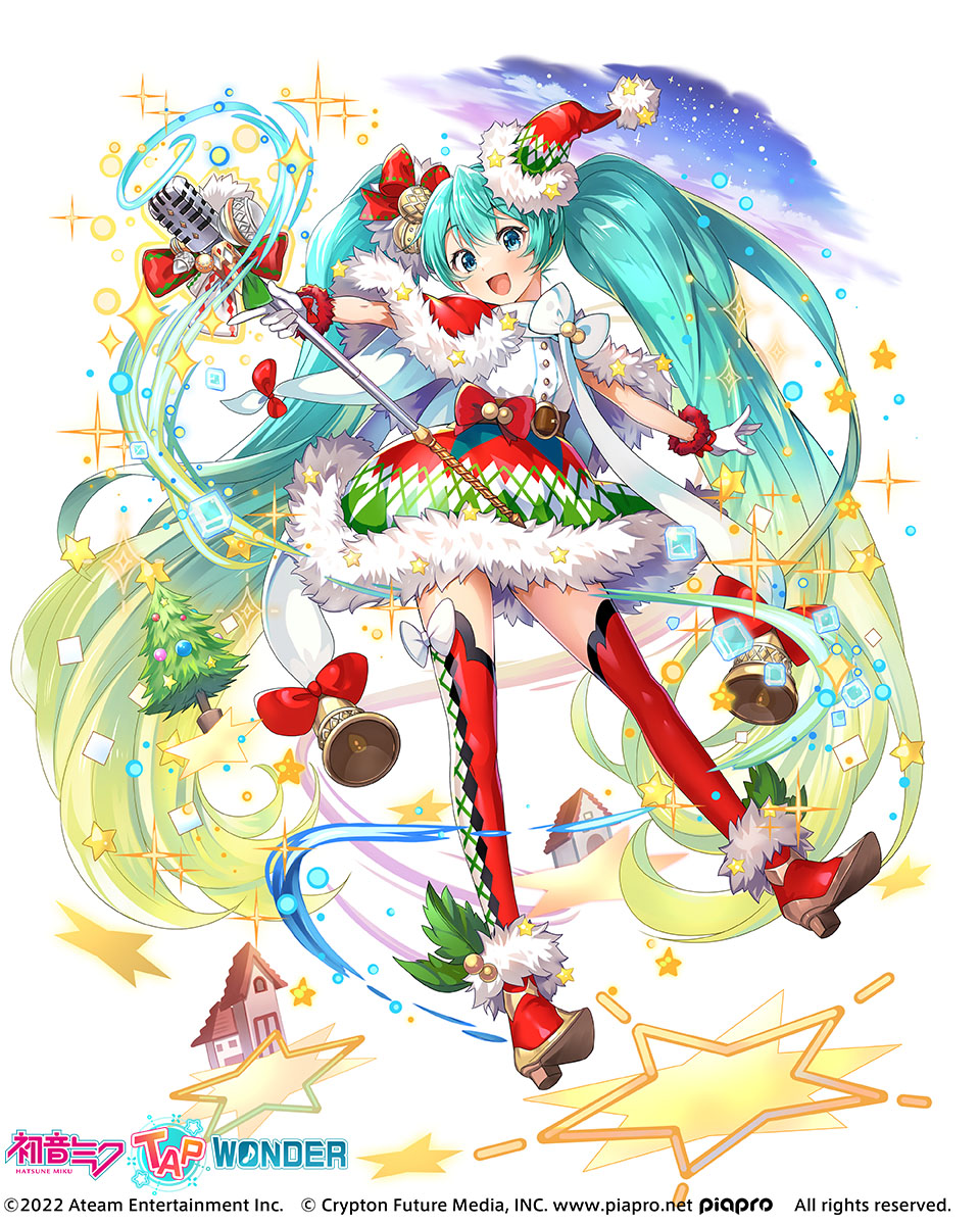 1girl, 2022, :d, aqua_hair, bell, belt, blue_eyes, boots