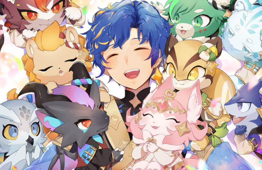 1boy, :d, ^_^, animal, apolleon, arecos, ari_don, astel_leda