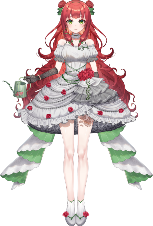 1girl, black_gloves, blush, bond_en, bondlive, closed_mouth, detached_collar, detached_sleeves