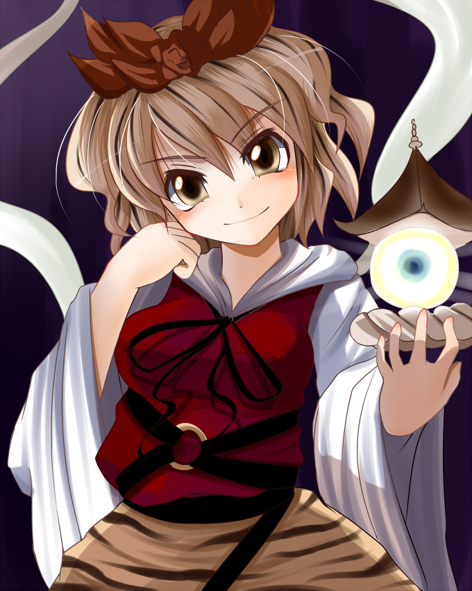blonde_hair, doburoku, doburoku_(daiginjou), hair_ornament, jeweled_pagoda, multicolored_hair, short_hair, solo