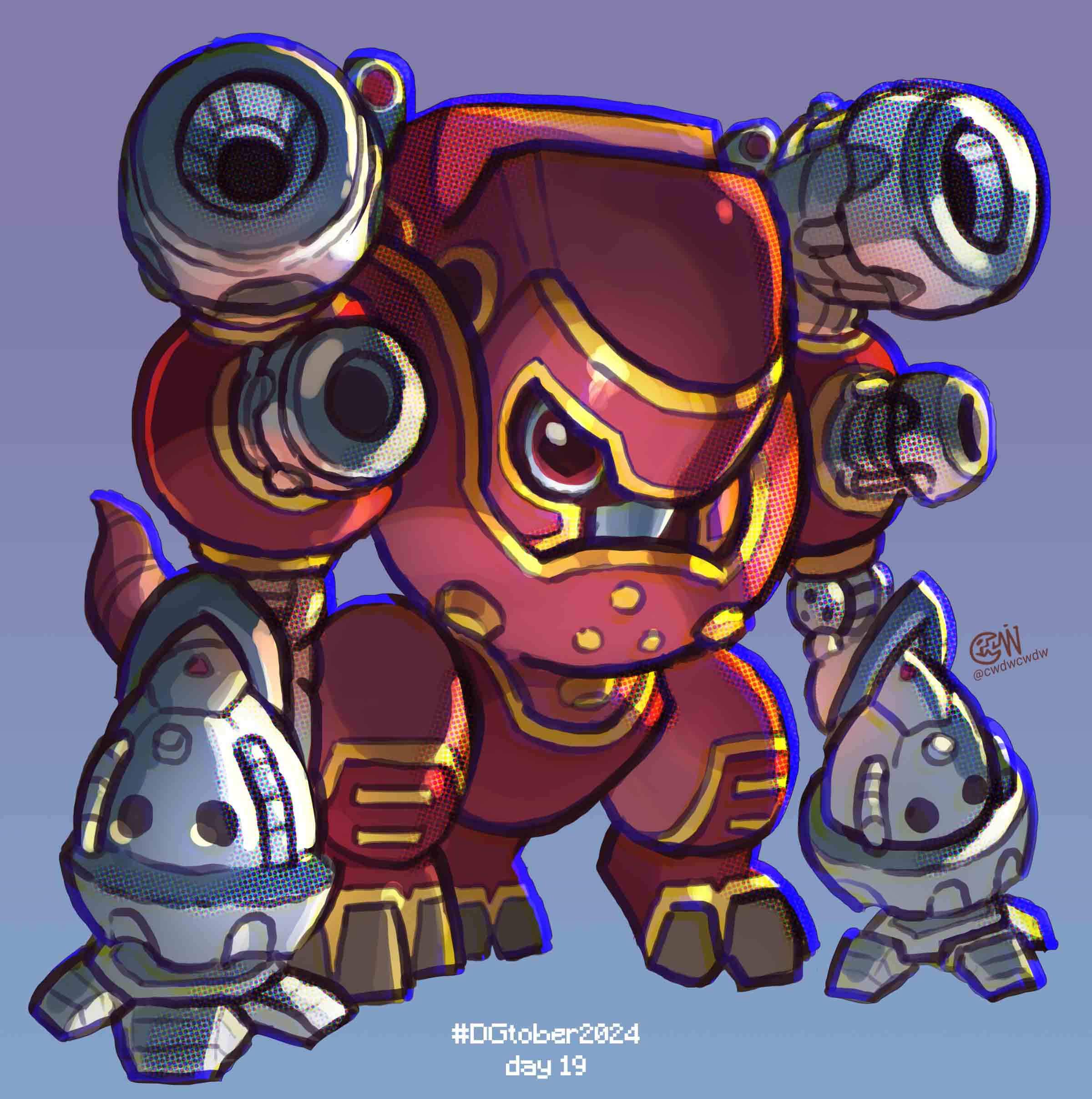 absurdres, armor, blue_background, chibi, cwdw, digimon, digimon_(creature), highres